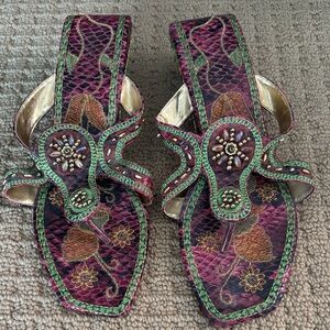 Embroidered Women's Sandals